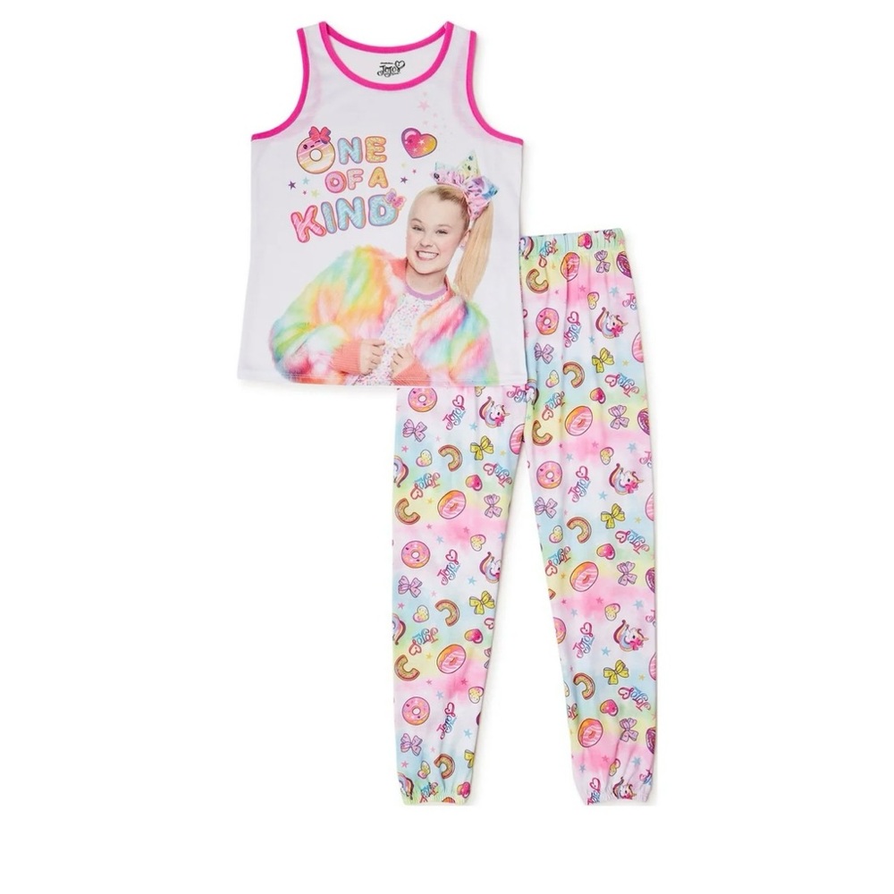 *NWT* Nickelodeon JoJo Siwa Pajamas PJ Girls Youth size 10/12 Tank Pants
